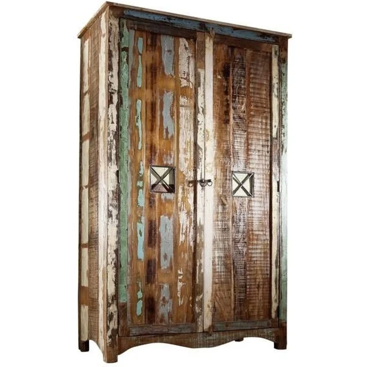 Kleiderschrank Altholz 118x60x198 mehrfarbig lackiert NATURE OF SPIRIT #42 – Bild 1
