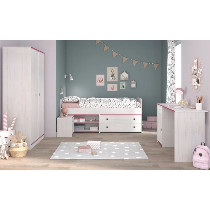 Parisot Kinderzimmer und Jugendzimmer Smoozy in weiß Kiefer Set 4-tlg. – Bild 2