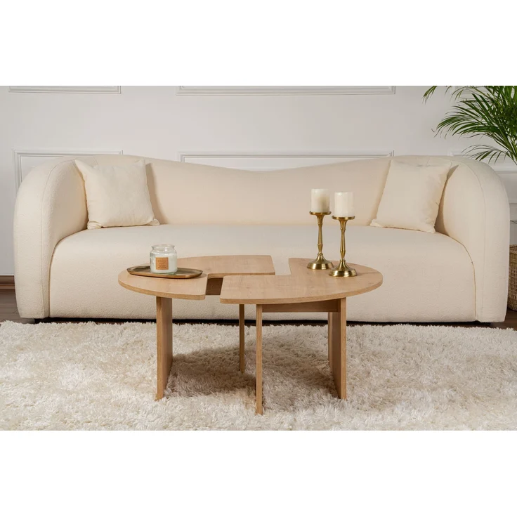 Couchtisch, 'Moira', 41 x 90 x 90, Eiche – Bild 2
