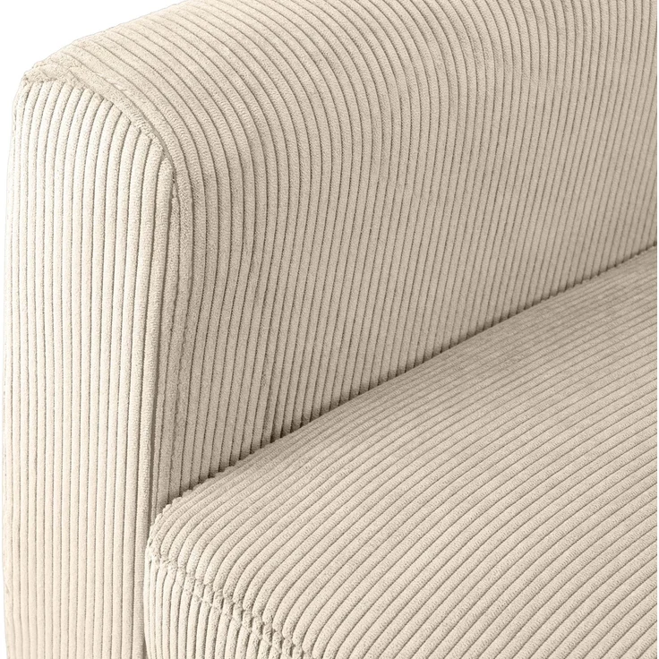 CLP Sessel Kioni mit Cordbezug und Gestell aus Kautschukholz bis 150 kg belastbar,creme – Bild 7