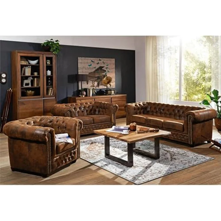 Sessel 94x86x72 braun CHESTERFIELD – Bild 8