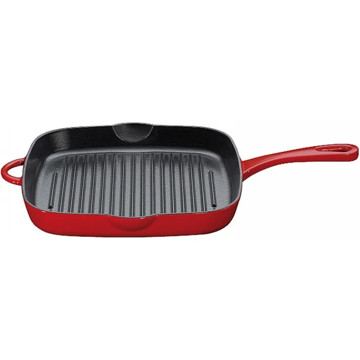 Grillpfanne hoch, quadratisch rot