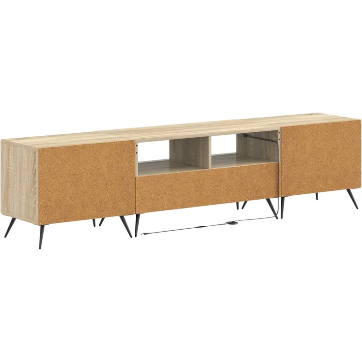 vidaXL LED-TV-Schrank BREDA 3 stk. Sonoma-Eiche Holzwerkstoff 3416921 – Bild 6