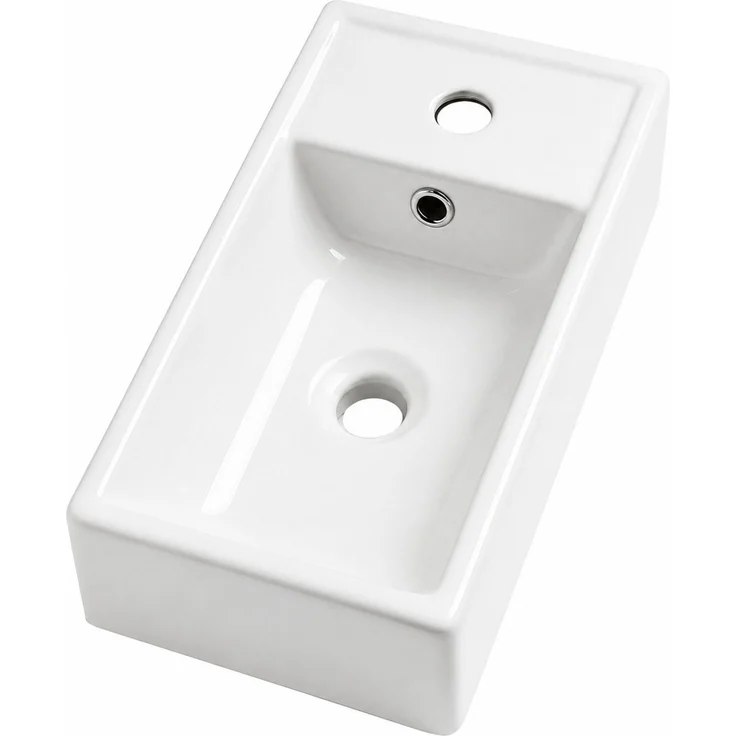 Badplaats Gäste-WC Waschtisch Set Orion 40 x 22 cm Eiche - Badmöbel Set mit Waschbecken und Stehende Unterschrank, mit Soft-Close – Bild 6