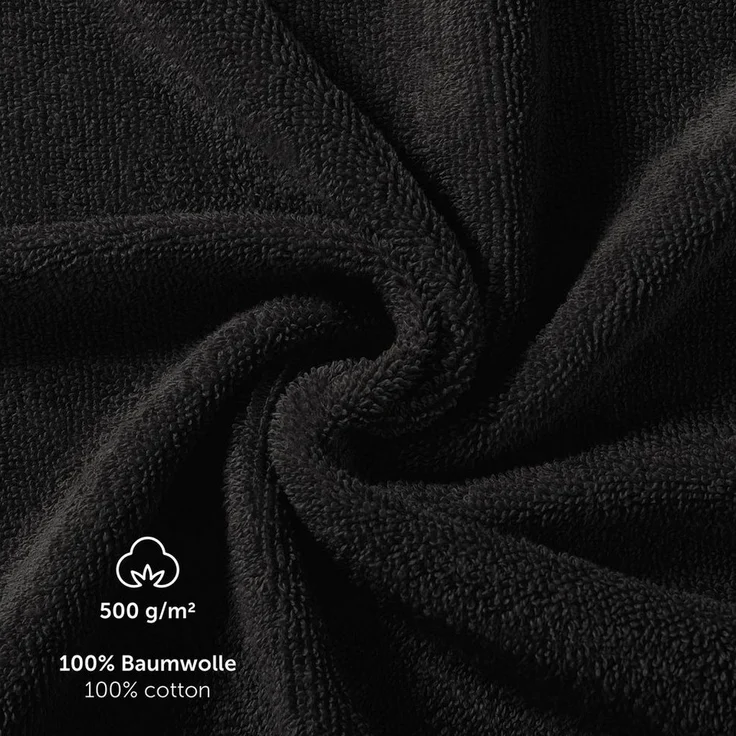 Blumtal Waschhandschuh 10er Set aus Frottee 15x20 cm - weich und saugstark, (Set), mit modischer Bordüre und praktischer Aufhängeschlaufe, 100% Baumwolle – Bild 2