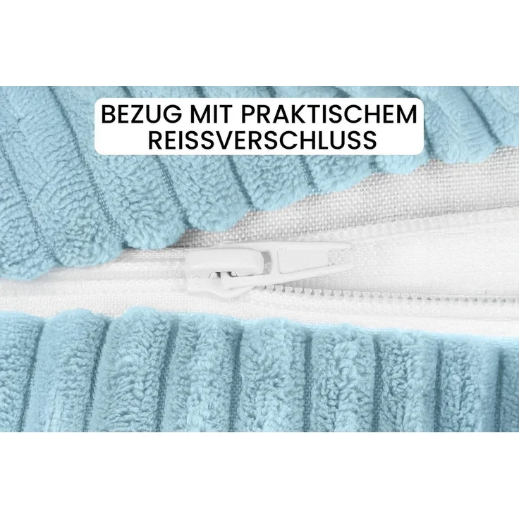 Amilian Nackenrollenbezug 15x40 cm - Ersatzbezug für Nackenrolle, Bettrolle, Kissenrolle, waschbarer Bezug mit verdecktem Zip für leichtes Abnehmen. – Bild 3