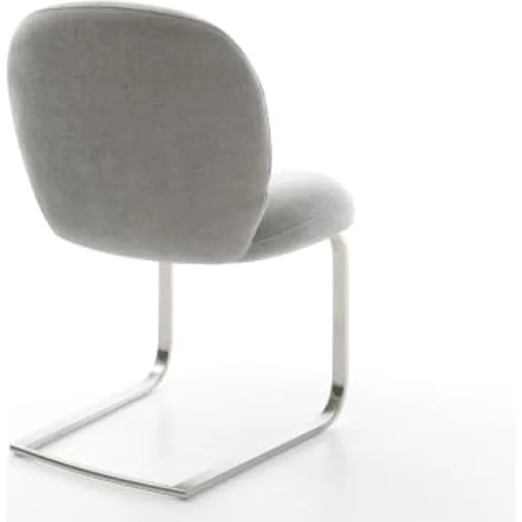 Freischwinger Nube-Flex Strukturstoff Soft Grau Freischwinger flach Edelstahl Taschenfederkern – Bild 7