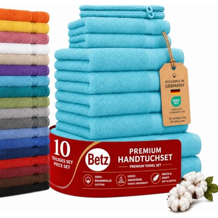 Betz Handtuch Set 10-tlg. Handtuch-Set PREMIUM, 100% Baumwolle (10-St), 100% Baumwolle – Bild 2