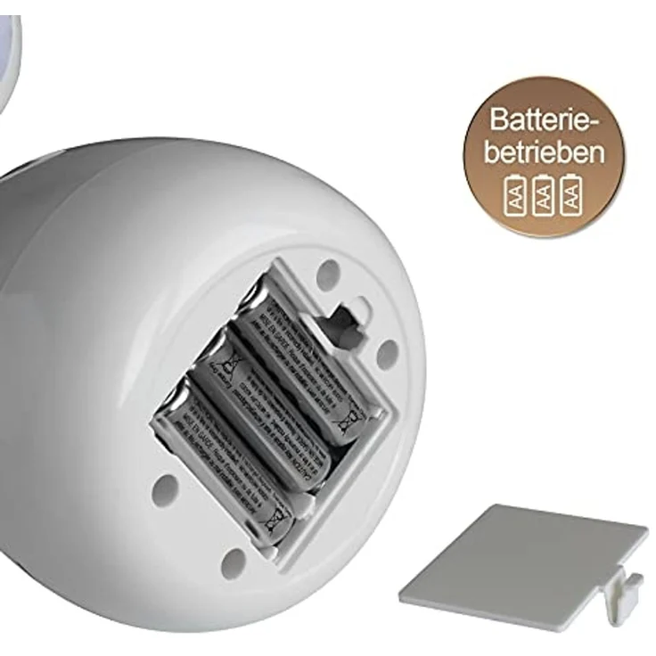 EAXUS LED Schreibtischlampe Touch USB Tischleuchte mit Stiftehalter und Handyhalter, 3 Helligkeitsstufen, flexibel verstellbar, LED fest integriert, kaltweiß, Stromversorgung über USB oder 3x AA-Batterien – Bild 4
