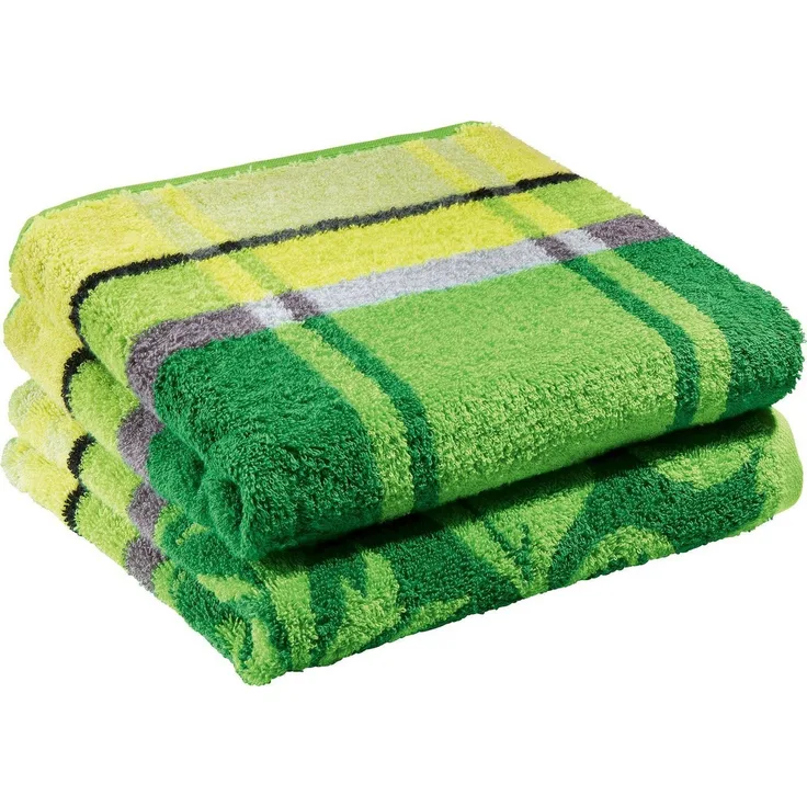 Erwin Müller Duschtuch Duschtuch "Ludwigsburg" 2er-Pack, Frottier (2-St), Walk-Frottier Karo