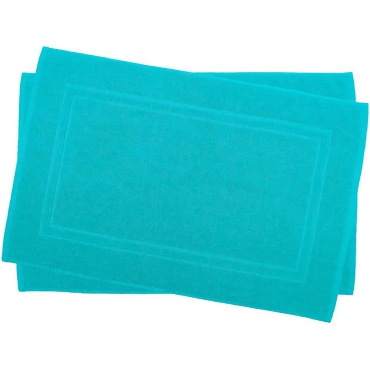 Julie Julsen Badematte 2-Badematte-Türkis-50 x 40 cm, Baumwolle, Doppelrahmen – Bild 1