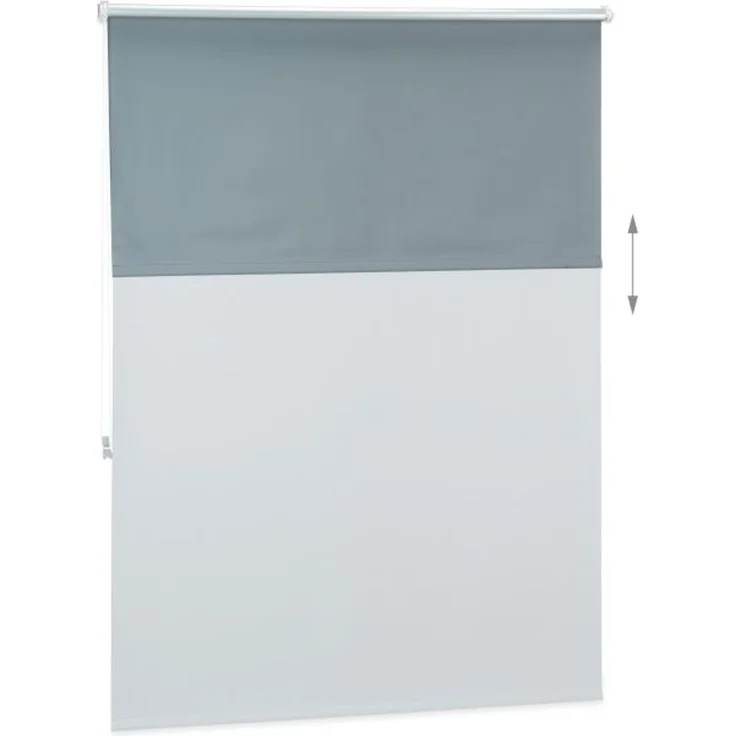 Relaxdays Verdunkelungsrollo grau 60-120, 120x160 – Bild 5