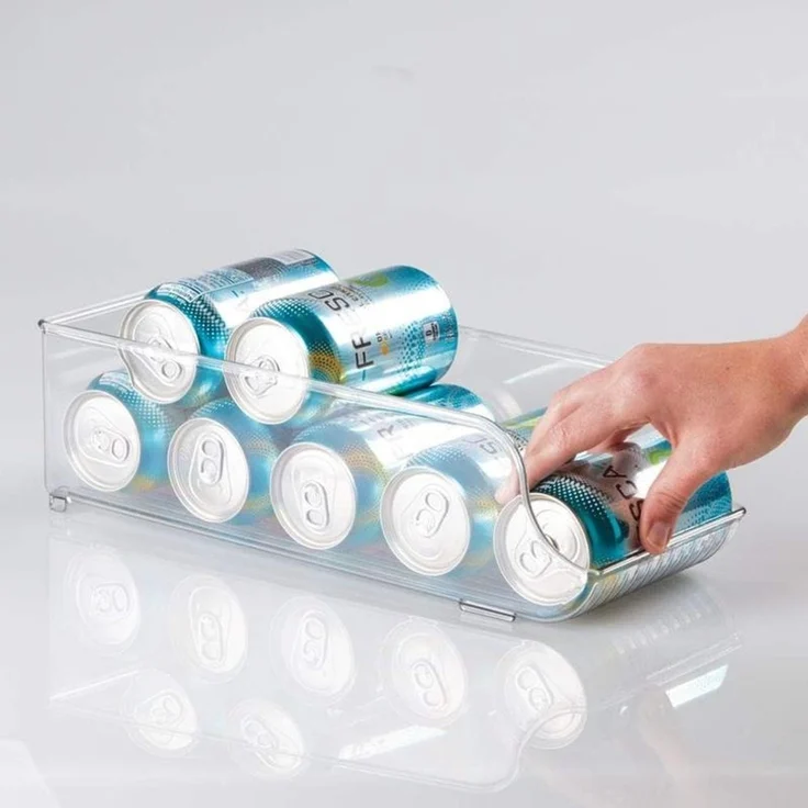 mDesign Dosenhalter Organizer Aufbewahrung 2er-Set Kunststoff Transparent – Bild 3