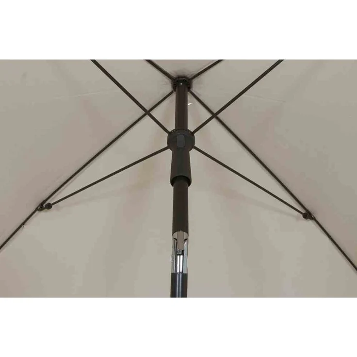 City Mittelstockschirm anthrazit/natur 180x180cm – Bild 10