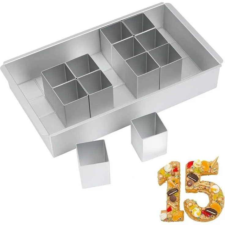 OSTWOLKE Backform Aluminium Kuchenform Zahlen und Buchstaben DIY Backen Formen Set, Hochzeit, Geburtstag, Taufe