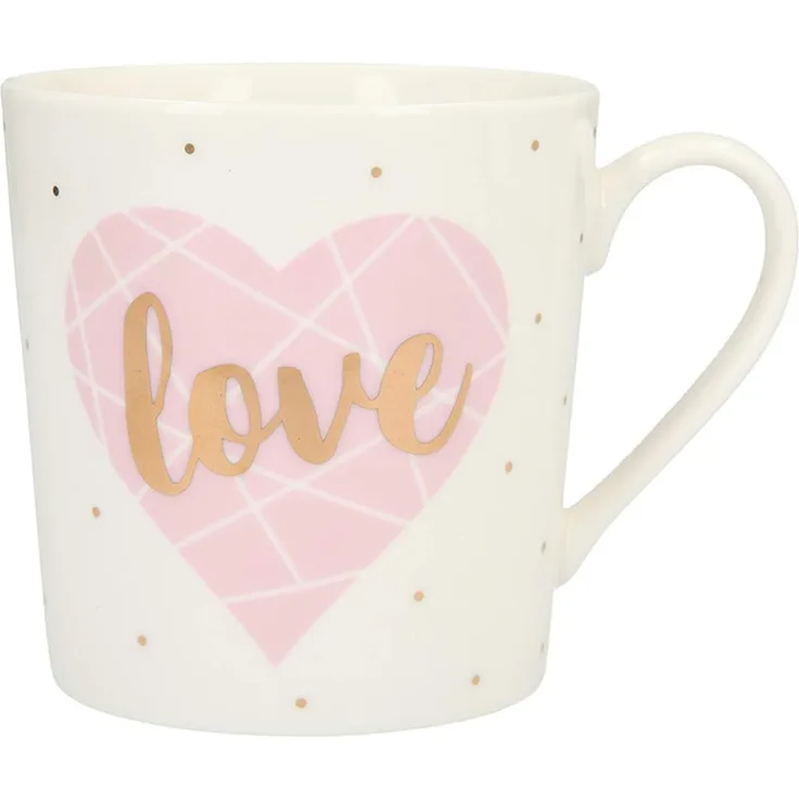 Depesche Porzellan Becher mit Sprüchen und Buchstaben
