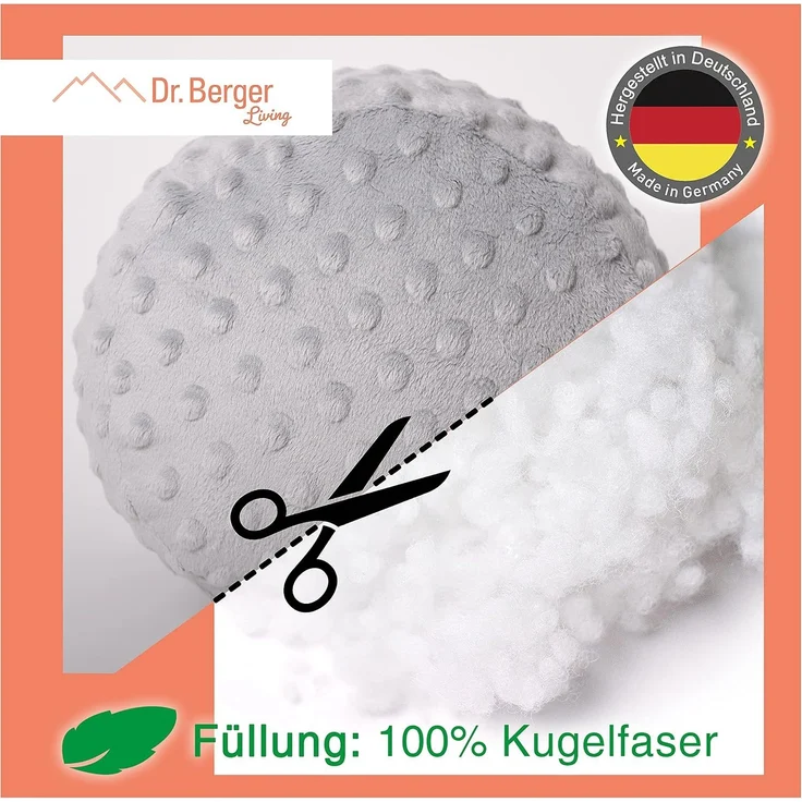 Dr. Berger Leseknochen Minky Anthrazit 40 x 18 cm – Bild 6