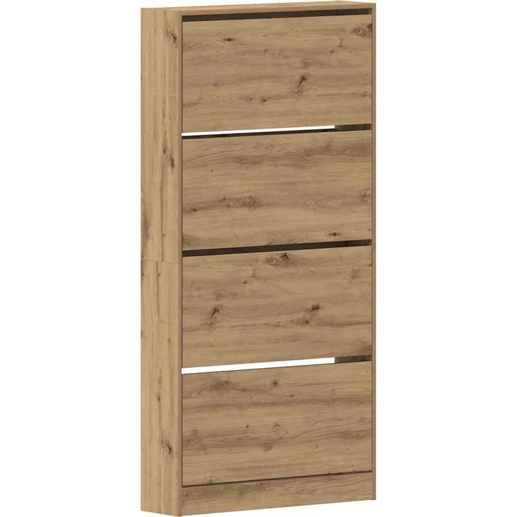 vidaXL Schuhschrank Artisan-Eiche 80 x 21 x 163,5 cm Holzwerkstoff 3334026 – Bild 1
