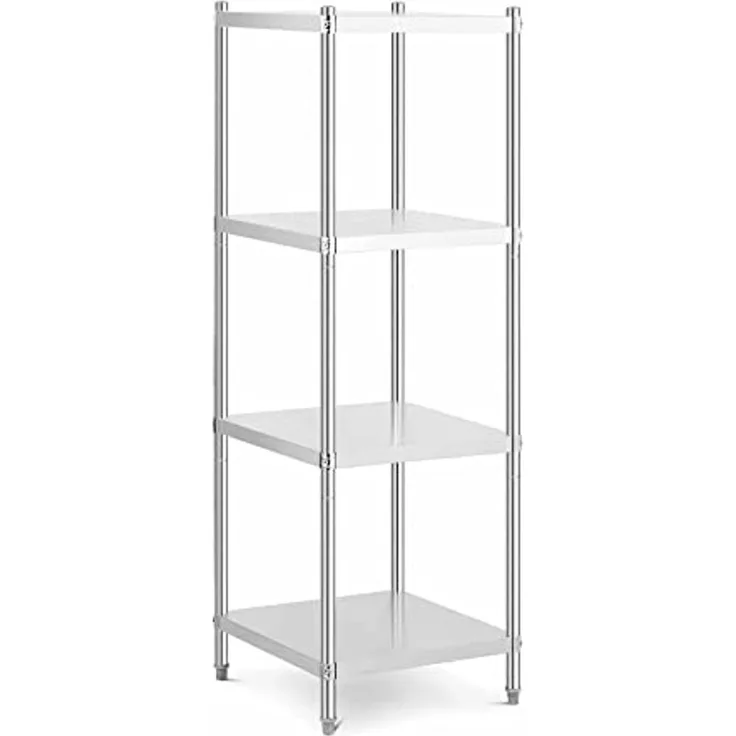 Royal Catering Standregal Edelstahlregal 60 x 60 x 180 cm Küchenregal Gastroregal Schwerlastregal, verschiedene Größen