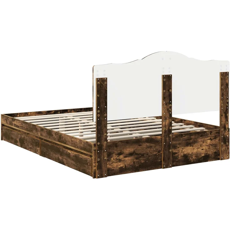 vidaXL Aufbewahrungsbett Geräucherte Eiche 160 x 200 cm Holzwerkstoff 3413489 – Bild 9