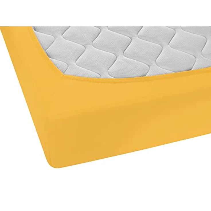 biberna Feinjersey-Spannbetttuch 0077144, honig, 1x 60x120 cm - 70x140 cm – Bild 4