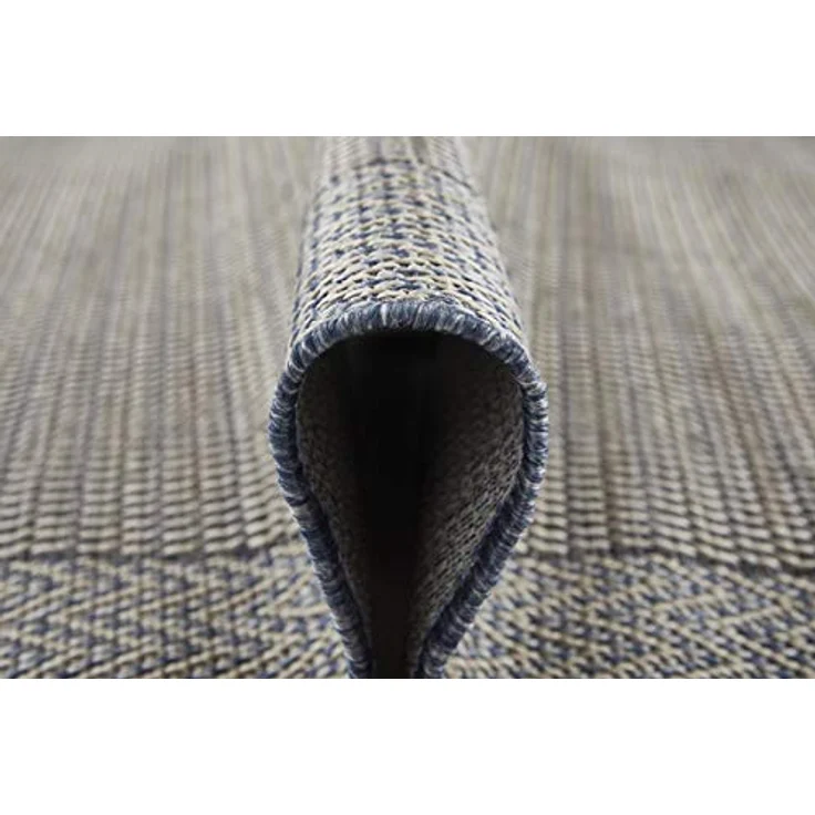 andiamo In- & Outdoor Teppich wetterfest und wasserdurchlässig Flachgewebe Kurzfloor 120x170 cm Beige-Anthrazit – Bild 10