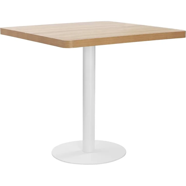vidaXL Bistrotisch Hellbraun 80x80 cm MDF [286432]