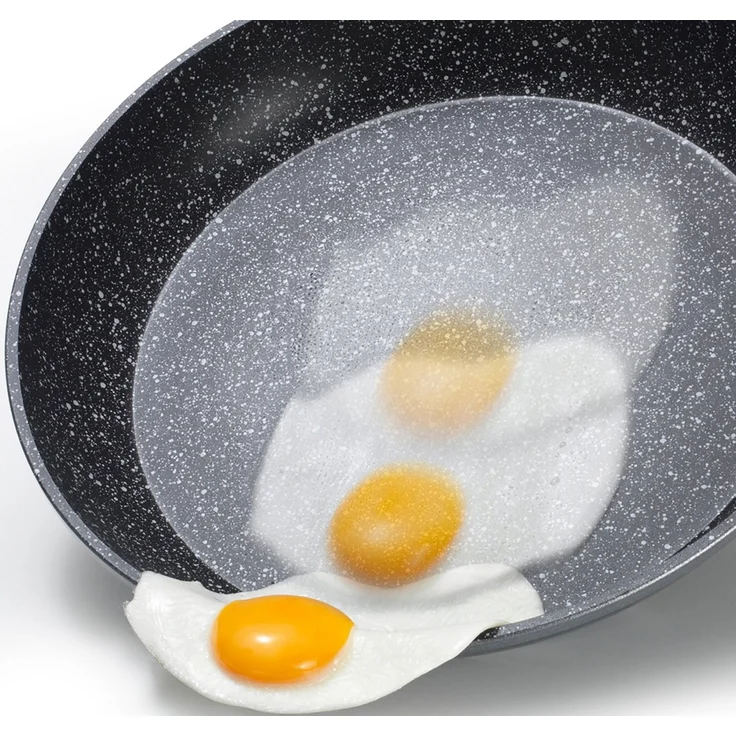 STONELINE Crêpepfanne, Aluminium (Set, 1-tlg, 1 Pfanne, 1 Teigverteiler aus Holz), mit echten Steinpartikeln, induktionsgeeignet, Designed in Germany – Bild 3