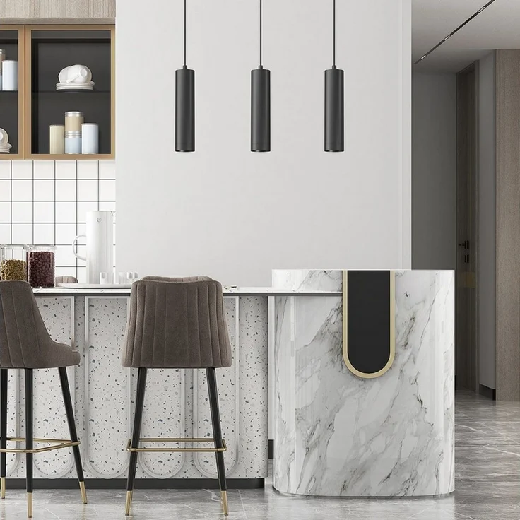 Braytron LED-Hängeleuchte Pendelleuchte Gold/Kupfer Schwarz Weiß – Modernes Zylinderdesign, ohne Leuchtmittel, Modernes Design, GU10 Fassung, Oberflächenbeschichtet, Aluminium – Bild 2