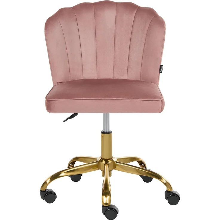 Schreibtischstuhl VALTICELLO Samtstoff Rosa – Bild 4
