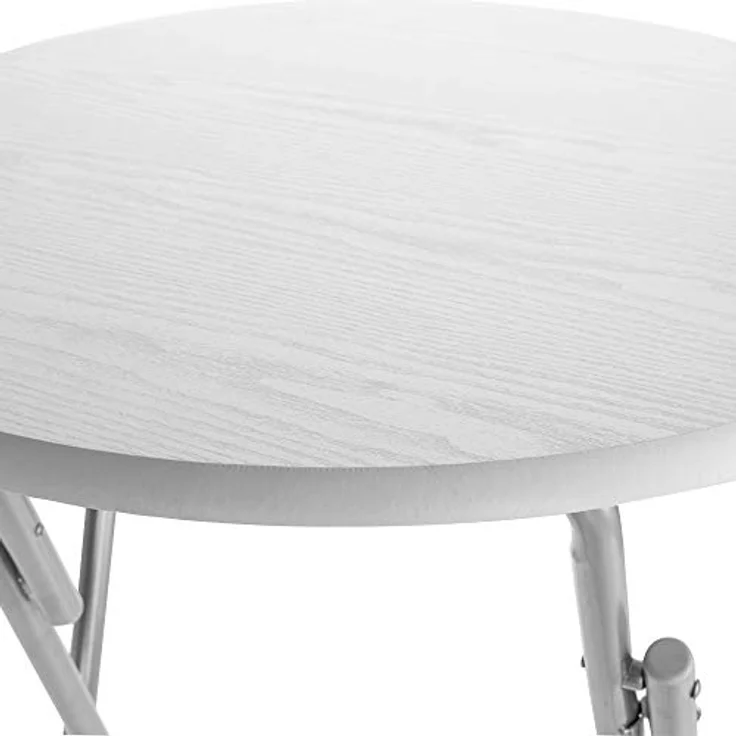 Casaria® Stehtisch 2er Set Klappbar Höhe 110cm Ø 60cm Beistelltisch Klapptisch Bartisch Cocktail Holz Esstisch Rund Hochtisch Garten Gartentisch weiß – Bild 7
