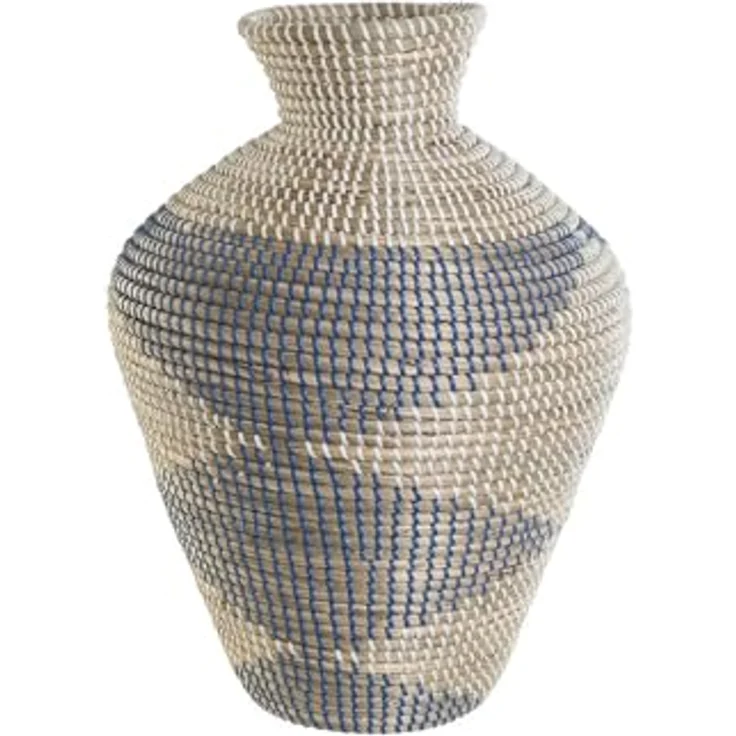 DKD Home Decor Vase, blaue Dekovase aus sonstigem Material, 35 x 50 x 35 cm