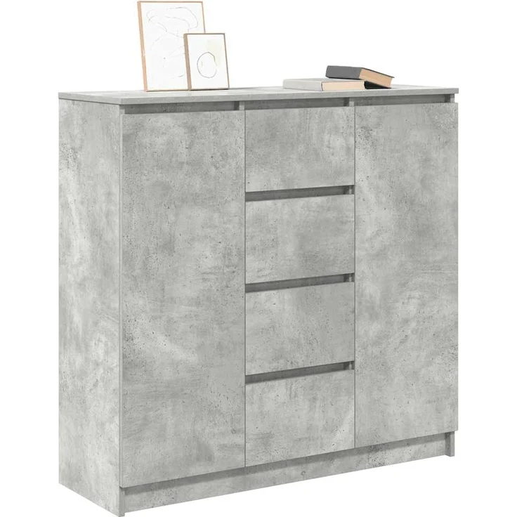 vidaXL Sideboard mit Schubladen Betongrau 100,5x35x98,5 cm 3328456 – Bild 3