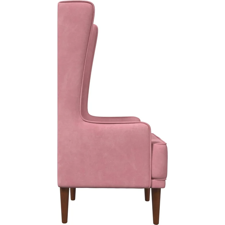 vidaXL Hochlehner Rosa Samt 42042495 – Bild 4