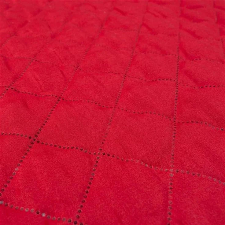 XXL Tagesdecke ca. 220 x 240 cm | Wendedecke schwarz-braun / rot gesteppt | ideal als Bettüberwurf für Doppelbett, Couchüberwurf, Schondecke, Sofadecke – Bild 4