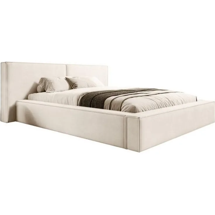 Compleo Polsterbett mit Bettkasten und Lattenrost, gepolstertes Kopfteil HEVE (Kostenlose Lieferung! TOP ANGEBOT), DesignerBett, Viele Varianten zur Auswahl–wählen Sie Größe und Farbe!