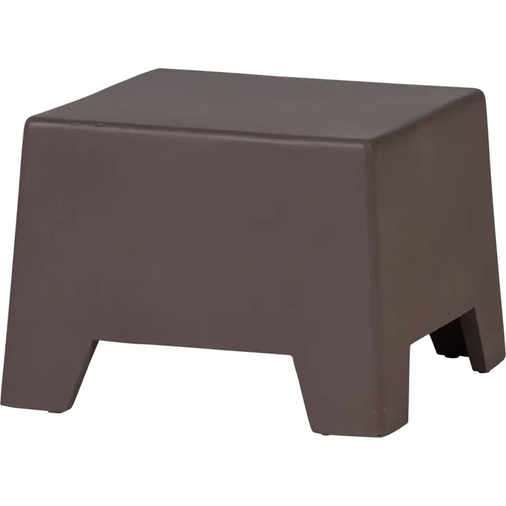 Beistelltisch Zina - Glasfaser Braun, Betonoptik, 50x50 cm
