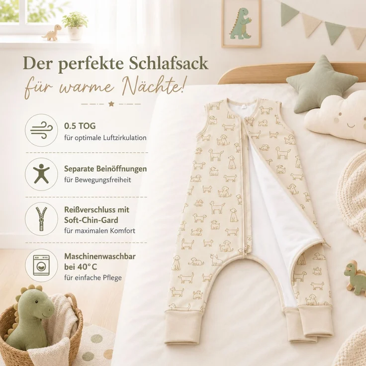 Fillikid Sommerschlafsack mit Beinen Exklusiv – Bild 5