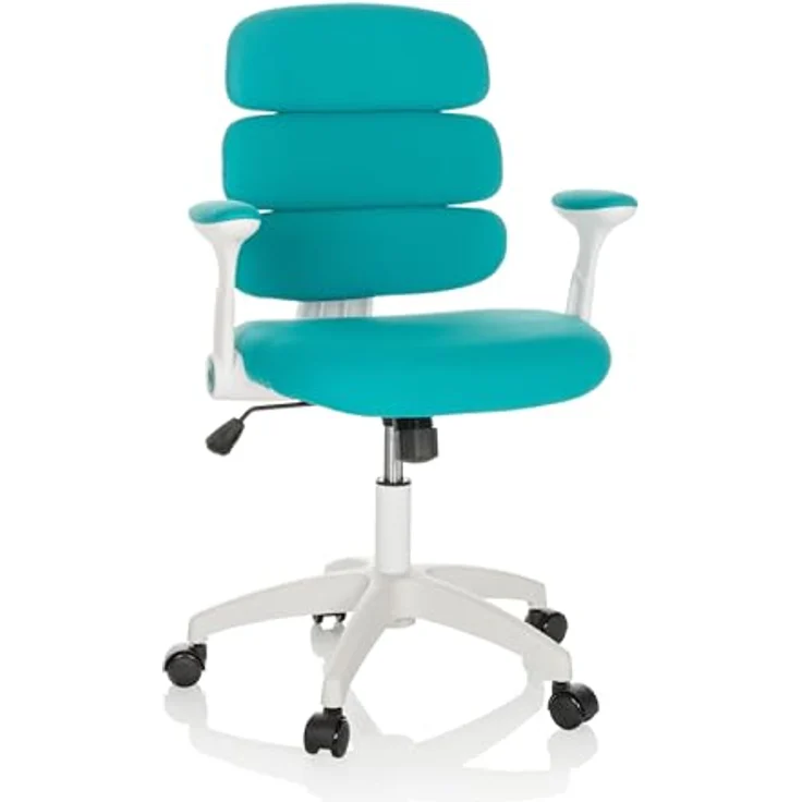 hjh OFFICE Kinderdrehstuhl Kid ERGOLINO W Kinderstuhl mit ergonomischer Rückenlehne, Blau, 736430 – Bild 2