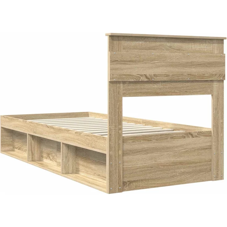 vidaXL Bettrahmen Sonoma 100 x 200 cm Massives Kiefernholz 3409793 – Bild 8