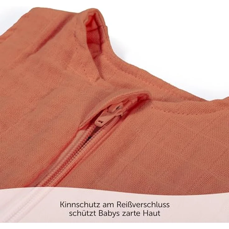 Makian Musselin-Schlafsack, Terracotta, 100 cm, atmungsaktiv und Oeko-Tex Standard 100 zertifiziert – Bild 4