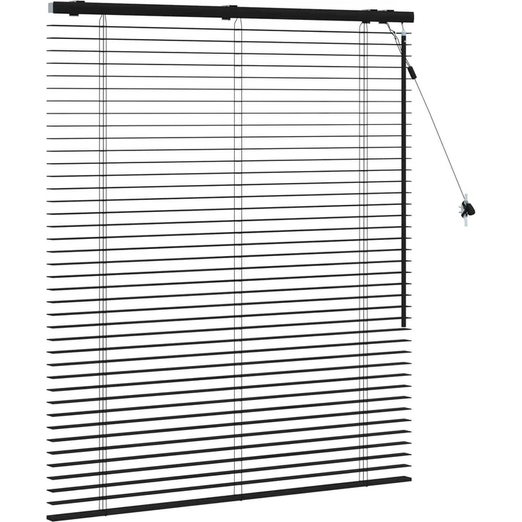 vidaXL Venezianische Jalousie Schwarz 100 x 130 cm 35 mm 42015466 – Bild 3