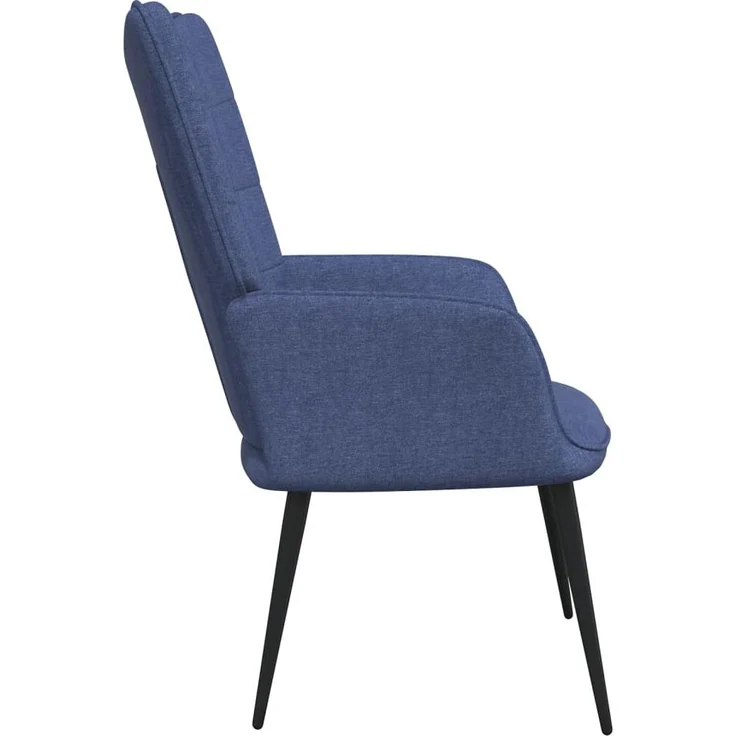 vidaXL Relaxsessel mit Hocker Blau Stoff [327956] – Bild 4