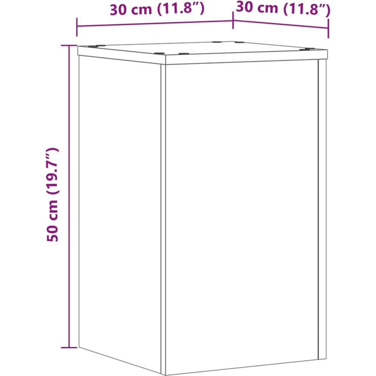vidaXL Pflanzenständer 2 Stk. Sonoma-Eiche 30x30x50 cm Holzwerkstoff 852917 – Bild 11