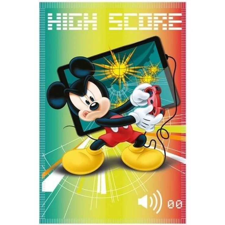 Disney Mickey Maus Fleecedecke - Auswahl: High Score - Größe: 100x140 cm