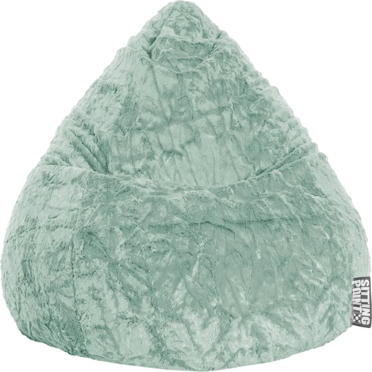 Sitting Point Sitzsack Fluffy Hearts XL ca. 220 Liter Salbei – Bild 1