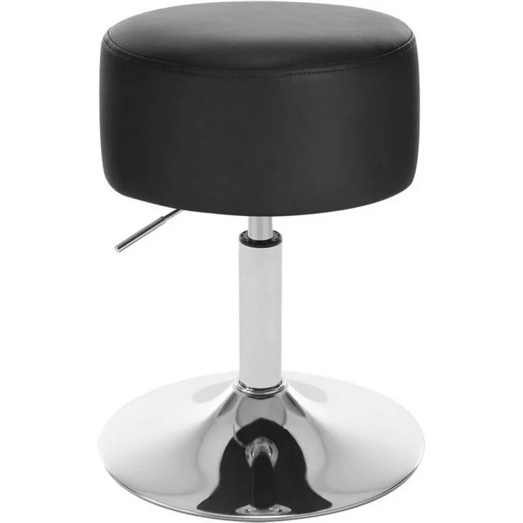 Woltu Drehhocker, Schminkhocker Kunstleder mit verchromtem Metallgestell – Bild 4