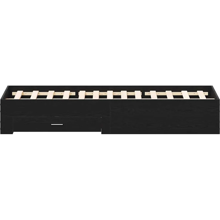 vidaXL Bettrahmen Schwarz Eichen-Optik 160 x 200 cm Holzwerkstoff 3333965 – Bild 8