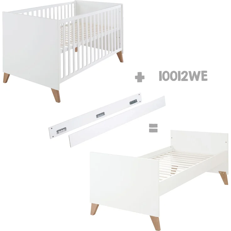 roba Kombi-Kinderbett 'Ole' 70 x 140 cm - 3-fach höhenverstellbar - 3 Schlupfsprossen - Weiß – Bild 11