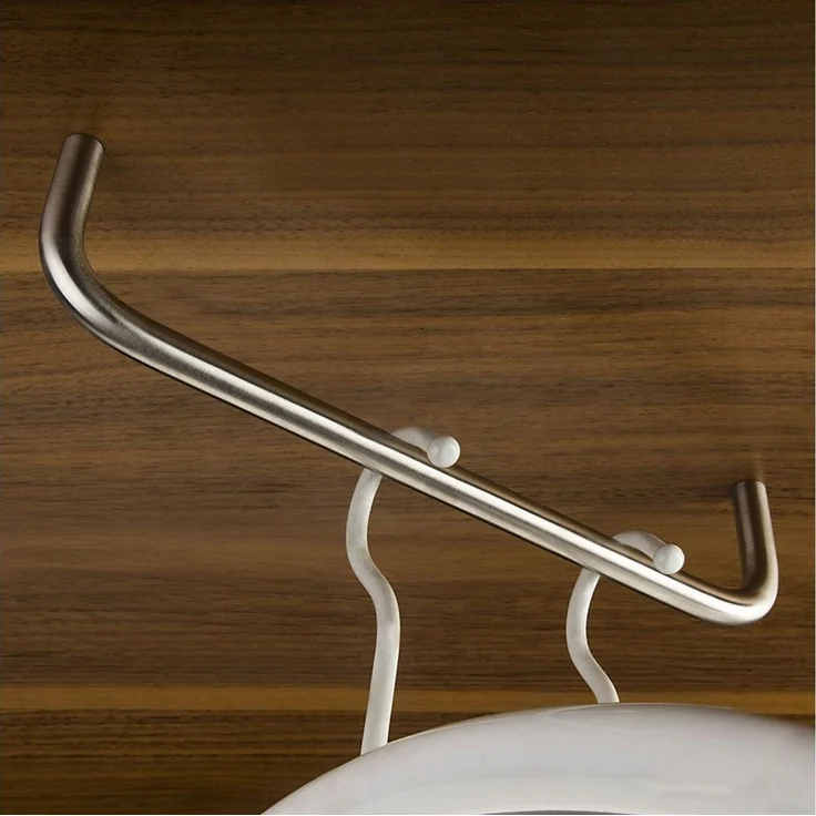 SO-TECH® Garderobenstange Kleiderstange U-Form echt Edelstahl Durchmesser 12 mm, Länge 730 mm, Edelstahl gebürstet – Bild 2